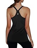 Yoga Reflex Women's Basic Racerback Active Low Support Sports Tank Built in Bra