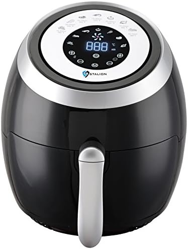 Digital Air Fryer Deep Oven Cooker (3.8-Quart Basket 5L-Frying Pot) Programmable Electric Powered Machine Airfryer Kit