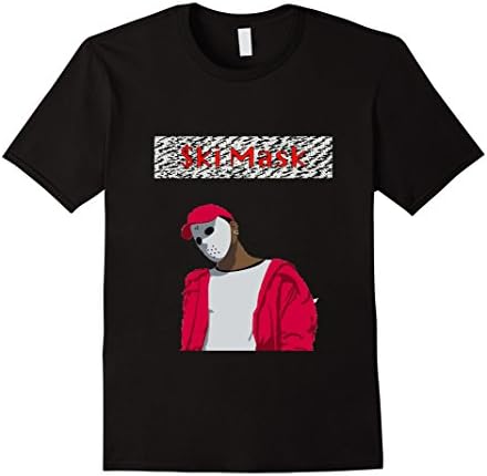 Men's Ski Mask logo style shirt Medium Black