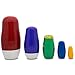 BestPysanky Set of 5 Nutcrackers Wooden Nesting Dolls 5.5 Inches