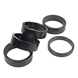 Fiaya 5PCS Colorful Aluminum Alloy Mountain Bicycle Head Tube Washer Bike Stem Headset Spacer Fit 1 1/8-Inch Stem 5mm x 1,10mm x 4
