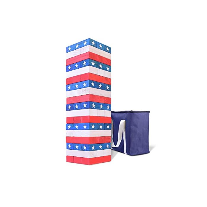 Buy GoSports Giant Wooden Toppling Tower Includes Bonus Rules with