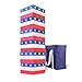 GoSports Giant Wooden Toppling Tower - Stacks Up to 5 ft - Stars and Stripes