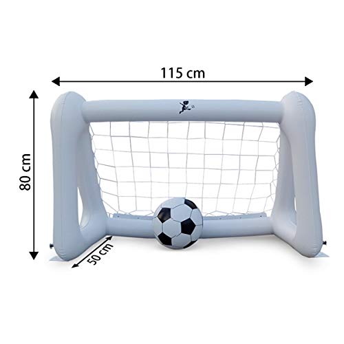 SUNSHINEMALL Kids Inflatable Soccer Goal Net and Ball for Indoor Outdoor Soccer Game (Triangle Support-43.3x20.5x29.5-inch)