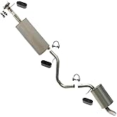 Exhaust Center and Rear Muffler Kit Compatible with Chevy Trailblazer EXT 2002-2005 4.2L &amp; 2003-2005 5.3L | Stainless Steel | Northeastern Exhaust | Includes Clamps, Hangers and Bolt Kit