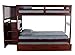 Discovery World Furniture Mission Twin Over Full Staircase Bunk Bed with Trundle in Merlot Finish
