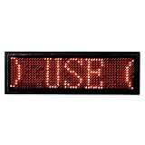 Excellent.advanced LED Name Tag,Programmable Digital Scrolling Message Electronic Display Badge,Rechargeable LED Business Card Screen