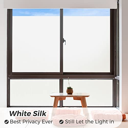 Window Privacy Film Privacy Window Film Heat Blocking: Frosted Glass Window Film Sun Blocking Non Adhesive Window Tint Static Cling for Window Film Home Office