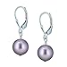 Swarovski Elements 10mm Pearl With 925 Sterling Silver Lever-back Dangle Earrings