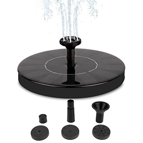 Solar Fountain Pump, Free Standing 1.4W Bird Bath Fountain Pump for Garden and Patio, Solar Panel Kit Water Pump
