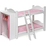 Badger Basket Doll Bunk Beds with Ladder and Storage Armoire (fits American Girl Dolls)