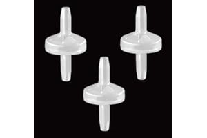 ANPTGHT One Way Check Valve, 1/4"(6MM) Hose Barb Non Return Ozone Resistance Plastic Valve for Water Fuel Oil Air Gas (Pack of 3)