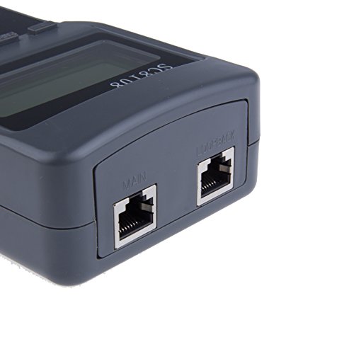 Powstro Network LAN Length Cable Tester Meter 5E 6E SC8108 CAT5 RJ45 GRAY