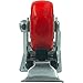 FactorDuty 4 Pack Caster Swivel Plate On Red Polyurethane Wheels with HD Hardware Kit, 3
