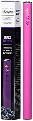 GetVita® (Buzz Berry) - San Francisco's Organic MultiVitamin Diffuser Inhaler w/Vitamins A C D E B1 B2 B3 B5 B6 B7 B8 B12 B15 - Longer Lasting 500+ Inhalations