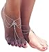 2Pcs Barefoot Sandal Turquoise Beads Anklet Tassels Beach Ankle Chain