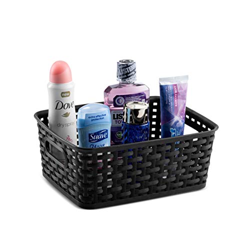 Set of 6 Plastic Storage Baskets - Small Pantry Organizer Basket Bins - Household Organizers with Cutout Handles for… - Image 2