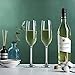 IFOLAINA Champagne Glasses Set of 2 Christmas Flutes Lead Free 8 Ounce with Clear Long Crystal Diamond Stem -New Year Valentine's Day, Birthday, Anniversary or Wedding Gifts