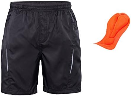 Huide Men's MTB Baggy Padded Mountain Bike Shorts Black2 M