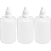 uxcell Plastic Dropper Bottle, 100ml/3.4oz Small Mouth Drop Bottles Empty Squeezable Liquid Dropper Bottle 3pcs