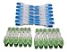 GOOD LIVING Cleaning Solutions Plastic Clothespins for Air-Drying Clothing, 1-Pack (12 Blue and 12 Green)
