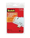 Scotch Thermal Laminating Pouches, 2.3 x 3.7-Inches, 20-Pack (TP5851-20),Clear,20-Pouches