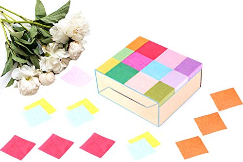 image for young-well 3000 Sheets Tissue Paper Squares, DIY Colorful Gift Tissue 
