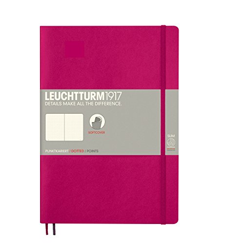 Leuchtturm1917 B5 Softcover Composition Notebook, 10 X 7 inches, 121 Blank Pages, Berry (355281)