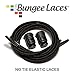 iBungee No Tie Shoelaces (Elastic) (with Shoe Lace Locks) - Premium Stretch Laces - Easy Installation, Sized Bungee (Made in The USA), (Black, 42-Inch)