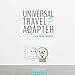 DANDELION Travel Adapter Outlet Adapter Traveler Accessory Universal Wall Charger 2 USB Ports (UK, USA, AU, Europe, Asia) International Power Plug Adaptor for Multiple Socket Type C, A, I, G (Gold)