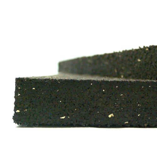 RubberCal Heavy Duty Appliance Mat 3/4" x 2ft Wide x 3ft Long Black Rubber Floor Protection