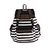 Eforstore New Unisex Canvas Backpack School Bag Vintage Stripe College Laptop Bags Rucksack for Teens Girls Boys Students Outdoor Travel with 1 Pc Eforstore Red Lucky Charms