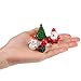 BBTO 45 Pcs Miniature Christmas Figures for Crafts Mini Christmas Figurines Include Mini Resin Tree Snowman Small Bell Bear Castle Snowflake Ornaments Decorations for DIY Crafts Dollhouse Home Decor