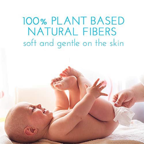 Simpleaf for Babies Wipes: Eco- Friendly, Thick and Effective, Paraben and Alcohol Free, Hypoallergenic and Safe for Sensitive Skin, Unscented, Soothing Aloe Vera 60 Counts (Pack of 3, 180 Wipes)