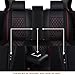 LUCKYMAN CLUB Rear Seat Covers Fit Most Sedan SUV Truck - Fit for Chevy Hyundai Toyota Kia Nissan Vw Honda Mazda (Rear Seat of Blk+Red)