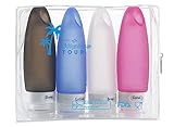 FullPlus Silicone Travel Bottle Set TSA Approved Carry On Shampoo Conditioner Bottle Leak Proof Design BPA Free for Cosmetics 3.3 Oz