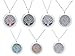 Aromatherapy Necklace -Tree of Life Design - Essential Oils Diffuser Jewelry 25mm Diameter Surgical Stainless Steel Locket/ Pendant w/ 24” Chain+17 Aromatherapy Refill Pads - Silver