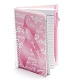 Pink Ribbon Breast Cancer Awareness Notebook and Pen Set -