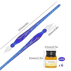 Joi-Fun High Borosilicate Glass Dip Pen Ink Set- 3