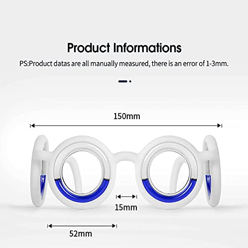 Anti Motion Sickness Glasses, Raised Airsick Sickness Seasickness Glasses for Sport Travel Gaming, Ultra-Light Portable Nausea Relief Glasses, No Lens Liquid Glasses for Adults or Kids