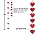 90 Hearts Valentines Day Heart Banner Decorations Felt Red Heart Shape Hanging String Garland Party Decor Valentines Day Decor for Wedding Anniversary Birthday Home Valentines Party Supplies(15 Pcs)