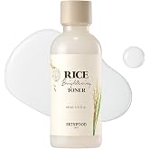 SKINFOOD Rice Brightening Toner, Korean Skincare Toner for Face with 48 Hours Fermented Rice Water for Healthy Glow Glass Skin, Pore Minimizing, Hydrating, Vegan, 160ml/5.4fl.oz.