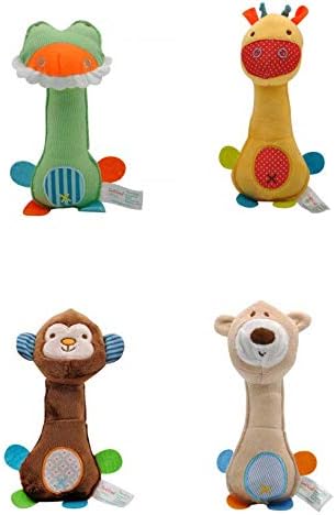 Fancywhoop Bebe Hochet Forme Danimal De Dessin Anime Bebe Hochet Shaker Educatif Hochet Grelot Peluche Douce Baton Pour Bebe Enfants 1 2 3 4 5 6 Mois Hochets Jeux Et Jouets