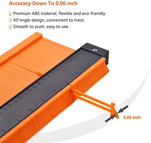 Contour Gauge With Lock- 2 Wide Contour Gauge Duplicators Set- 10\