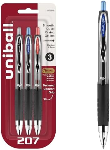 uni-ball Multicolor Retractable Gel Pens Pack with Medium Points