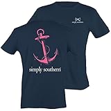 Simply Southern Short Sleeve Navy T-Shirt - Anchor