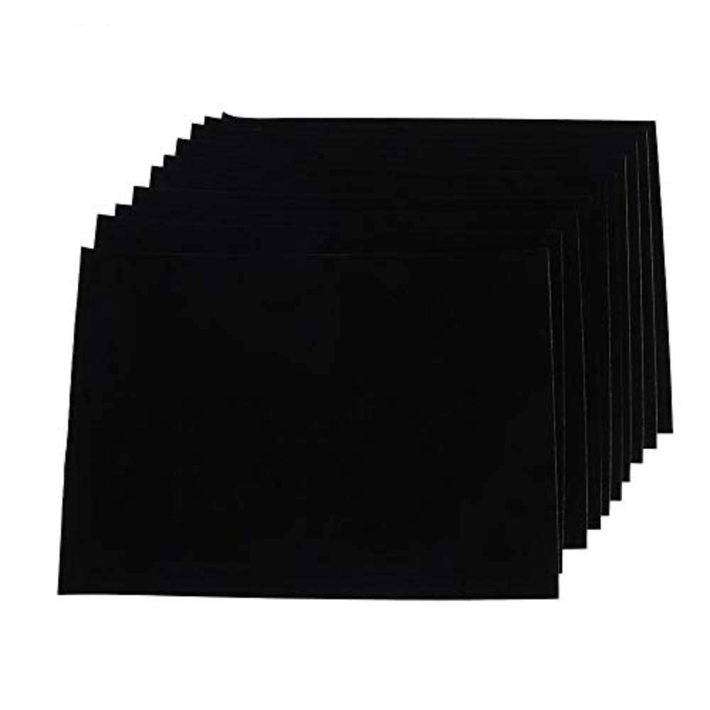 Sticky Back Sheets, Self-Adhesive Sheets, Cafopgrill 10pcs Felt Fabric Adhesive Sheets for Art & Crafts, Jewelry Box Liner, Furniture Protector Pads Water Resistant (Black)