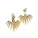 Uniklook Jewelry Gold Spike Crystal Ear Jacket Double Sided Stud Back Front Earrings NEW Trend
