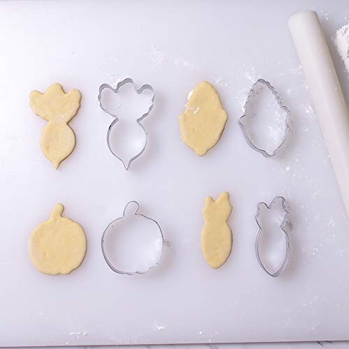 Vegetables Cookie Cutter Set - Set of 12 - Tomato Pepper Pumpkin Potato onion Radish Luffa Cauliflower Carrot Corn Turnip Eggplant - Stainless Steel - Thumbnail 4