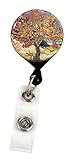 Buttonsmith® Van Gogh Mulberry Tree Retractable Badge Reel With Alligator Clip and Extra-Long 36 inch Standard Duty Cord - Made in the USA, 1 Year Warranty